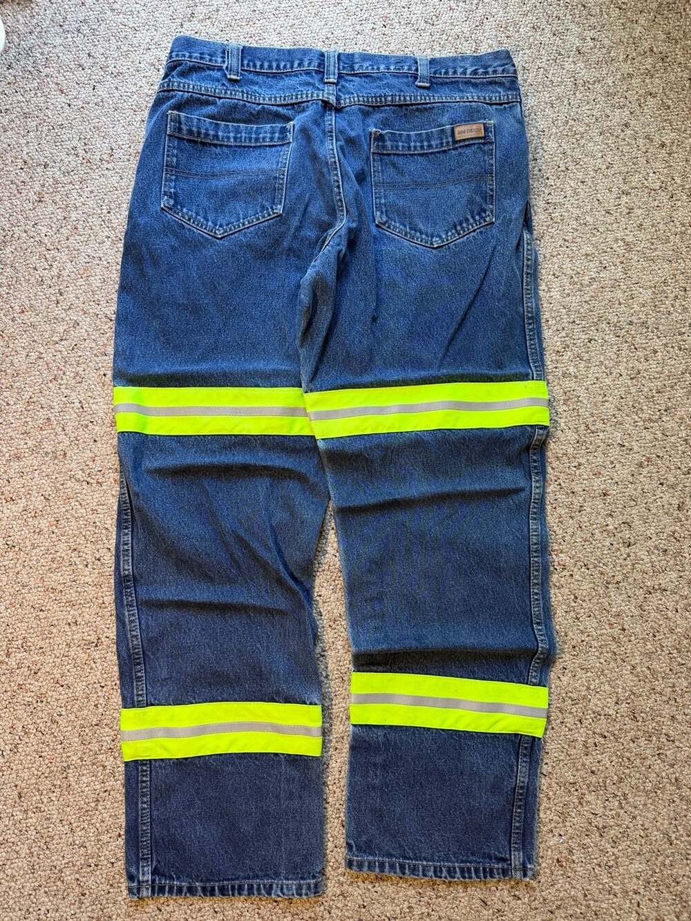 394 Denim High Visibility Reflective Striping Work Jeans